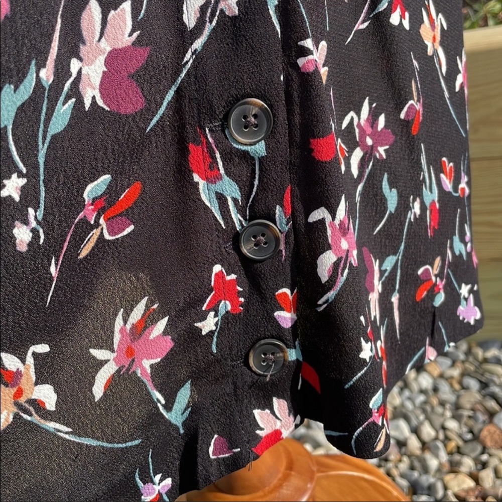 Madewell Black Floral Dress - Picture 8 of 12